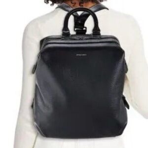 Matt & Nat Vignelli Dwell Black Pebbled Vegan Leather Backpack
